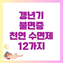 갱년기 불면증 천연 수면제