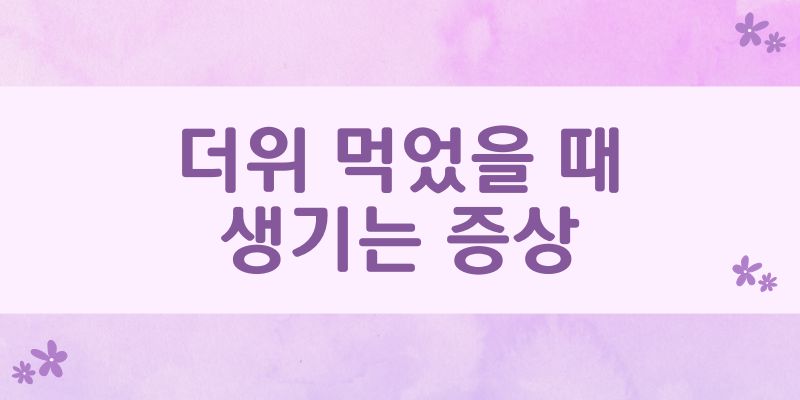 더위 먹을 때 증상