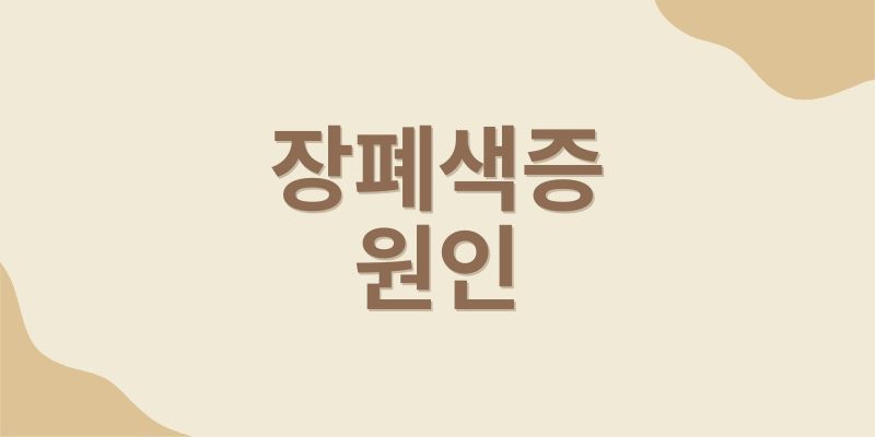 장폐색증 원인