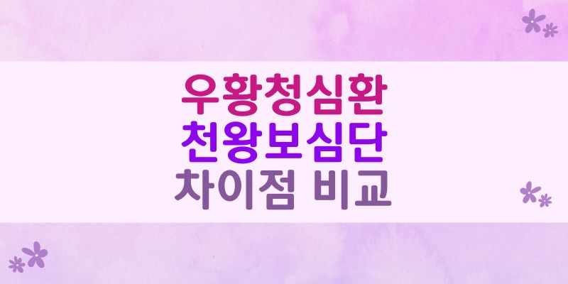 우황청심환과 천왕보심단의 차이점